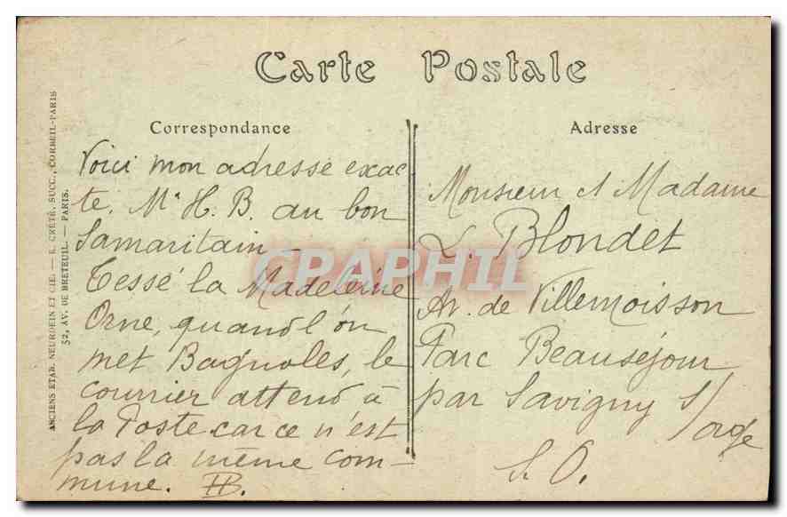 CPA Bagnoles de L'Orne Vue sur Tesse la Madeleine  — Verso