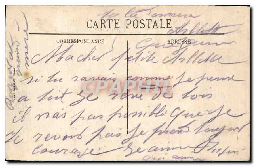 CPA Compiegne le chateau la Facade cote du Parc  — Verso