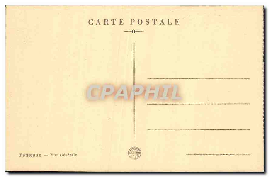 Fenjeaux — Vue Générale — Éditeur non identifié, n° de série non visible — Rückseite