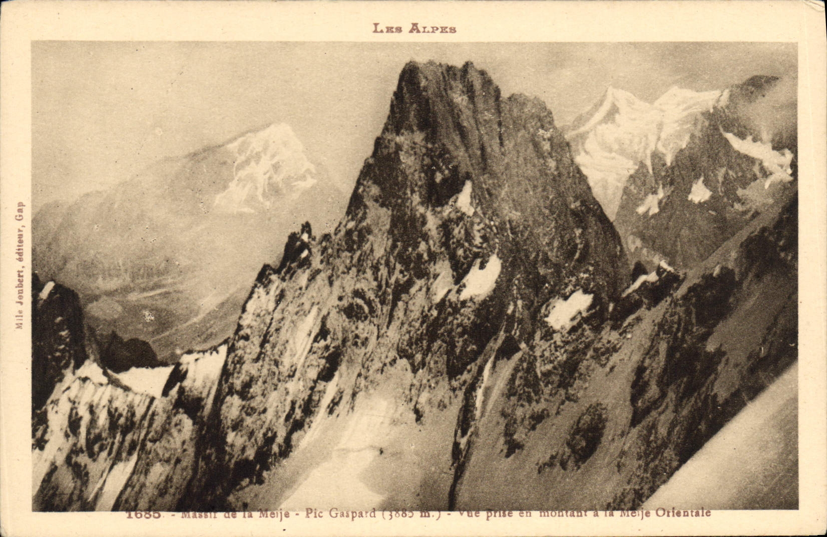 CPA Les Alpes de Meije Pic Gaspard vue prise en montant a la Meije Orientale 
