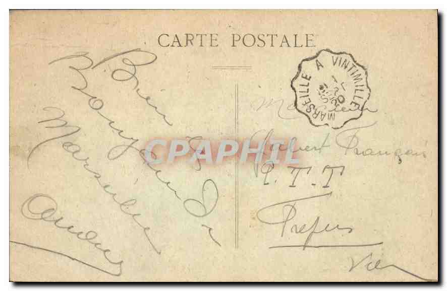Marseille — Le Pont de la Fausse-Monnaie — E. L. — Verso