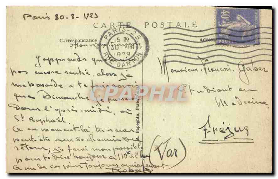 CPA Paris Notre Dame Chimere  — Verso