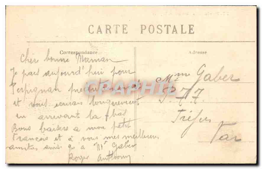 CPA Paris la Chambre des Deputes  — Rückseite