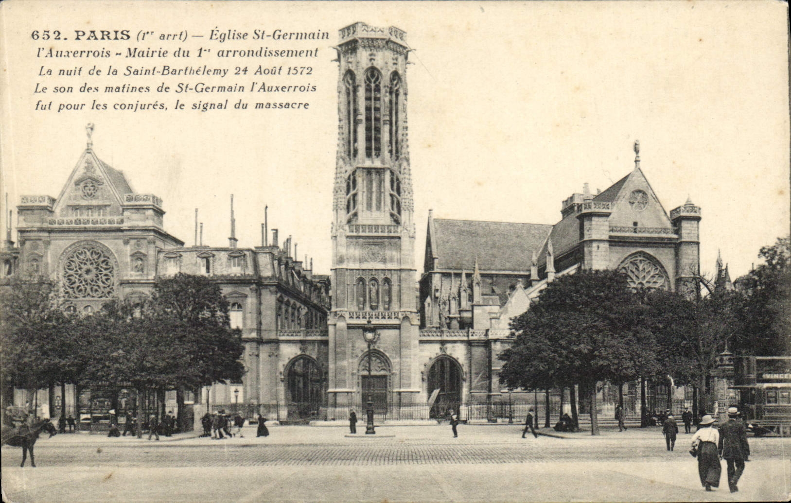 CPA Paris 1e arrt Eglise St Germain l'Auxerrois Mairie du 1e arrondissement 