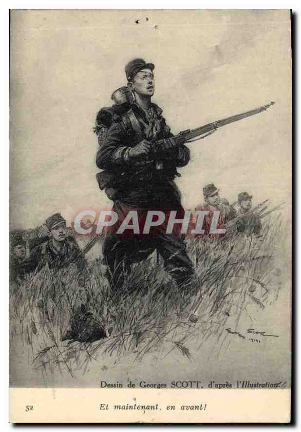 CPA Dessin de Georges Scott d'apres l'Illustration et maintenant en avant 
