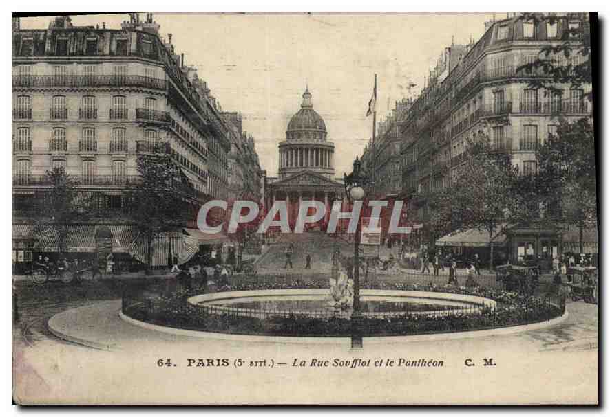 CPA Paris 5e arrt la Rue Soufflot et le Pantheon 