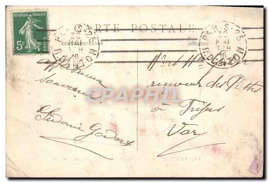 CPA Paris 5e arrt la Rue Soufflot et le Pantheon  — Rückseite