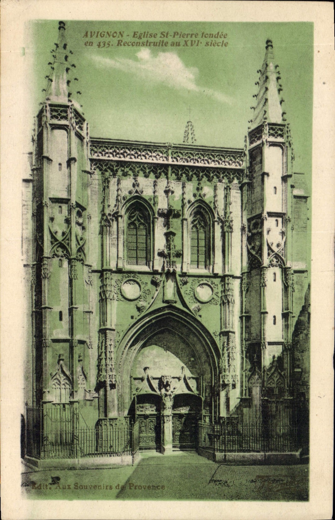 CPA Avignon Eglise St pierre fendee en 435 reconstruite au XVI siecle 