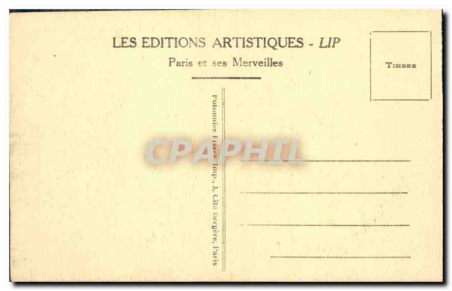 CPA Paris la Conciergerie et le Pont au Change  — Verso