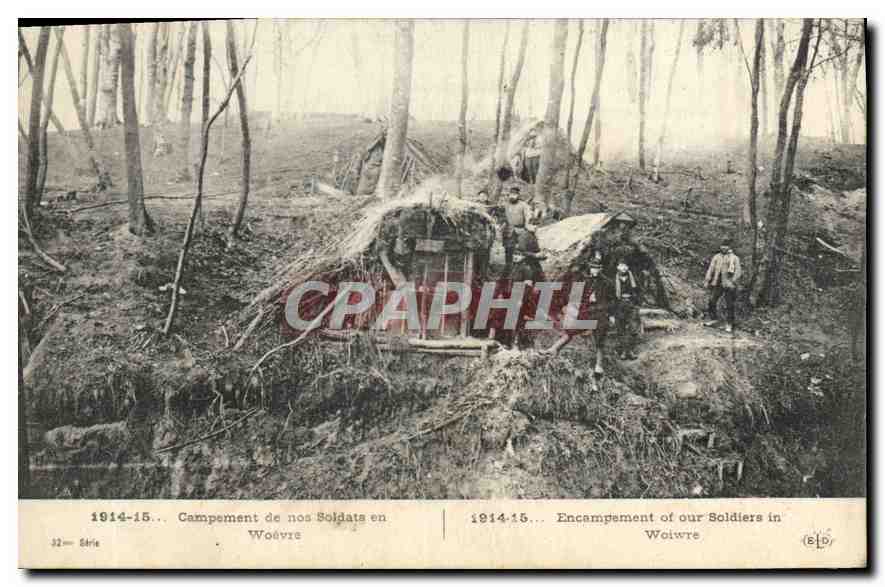 CPA Campement de nos Soldats en Woevre Militaria