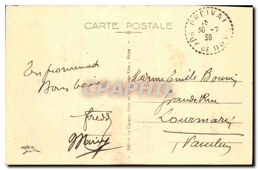 CPA L'Auvergne Pittoresque Orcival vue generale  — Rückseite