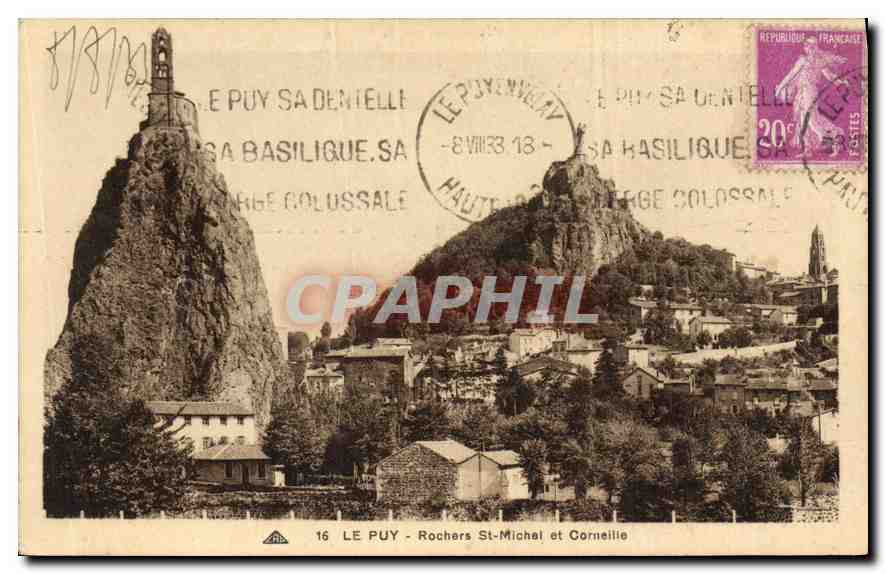CPA Le Puy Rochers St Michel et Corneille 