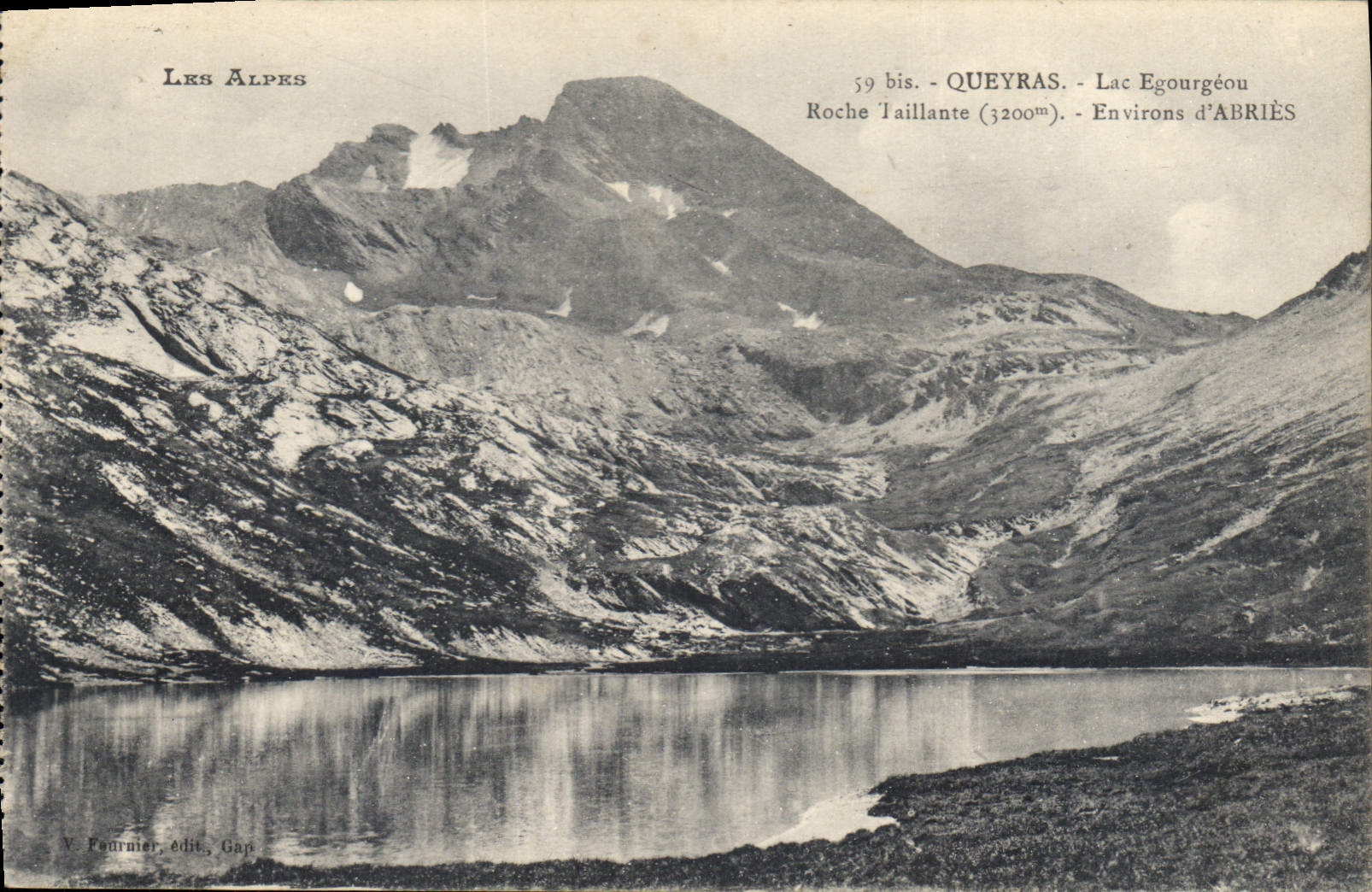 CPA Les Alpes Queyras lac Egourgeou Roche Taillante Environs d'Abries 