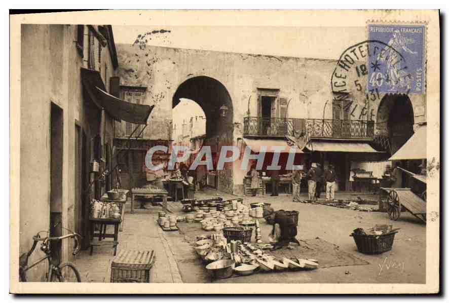 CPA Cote d'Azur Nice Alpes Maritimes un coin du Vieux Marche 