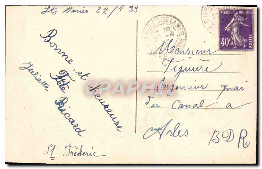 Les Monuments Romains de St-REMY-de-Provence — Coll. L. A. n° 825 — Reverso