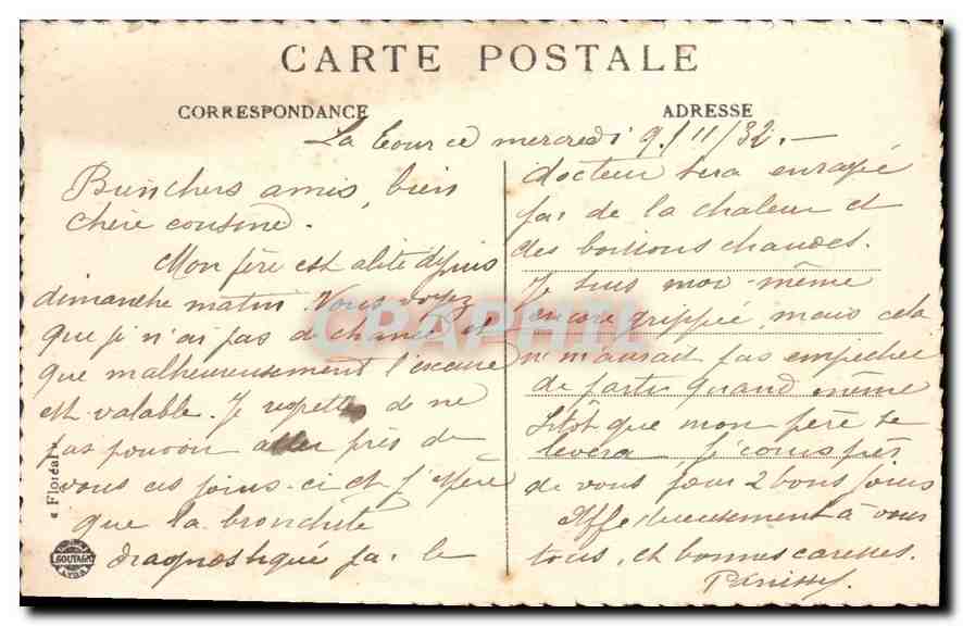 CPA Marseille le Pont Transbordeur  — Verso