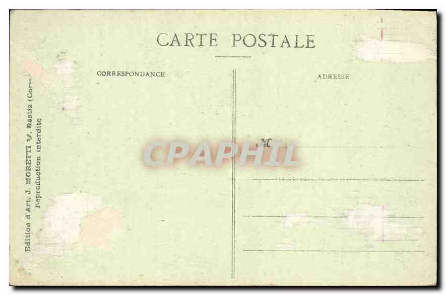 CPA Corse Vizzavona Cascade des Anglais  — Rückseite