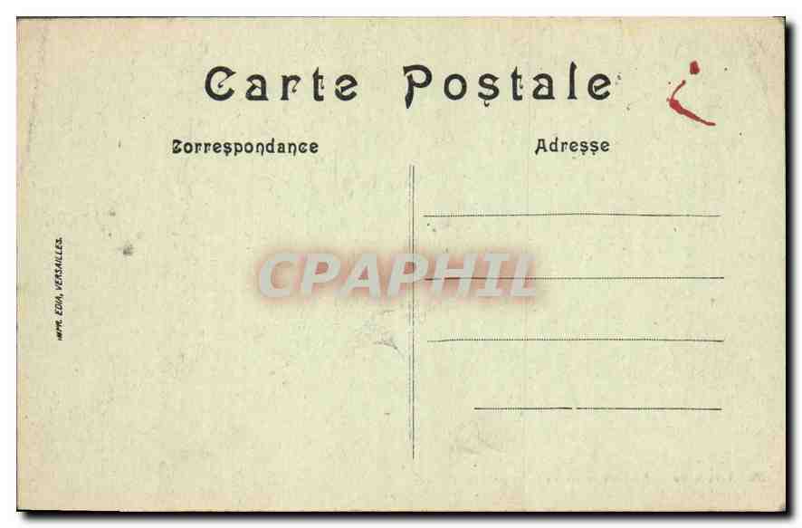 CPA Versailles le Colombier et le Pont aux Carpes  — Rückseite
