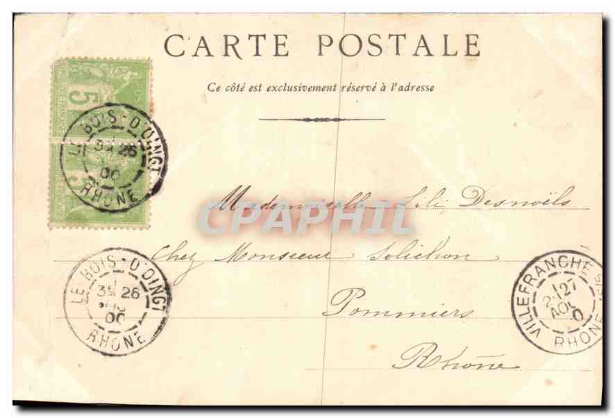 Fontaine Bartholdi — Lyon — éditeur L. H. & Cie, n° 33 — Rückseite