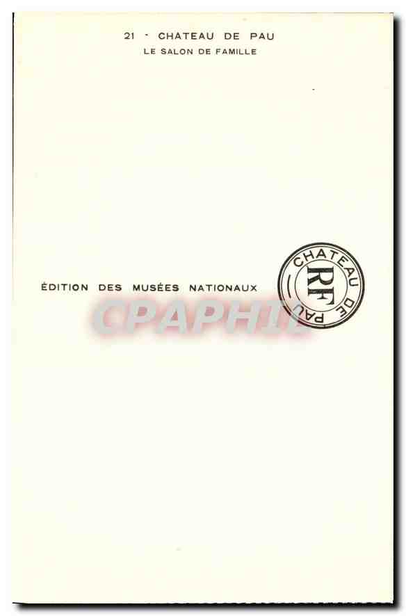 Château de Pau — Le Salon de Famille — Édition des Musées Nationaux — Verso