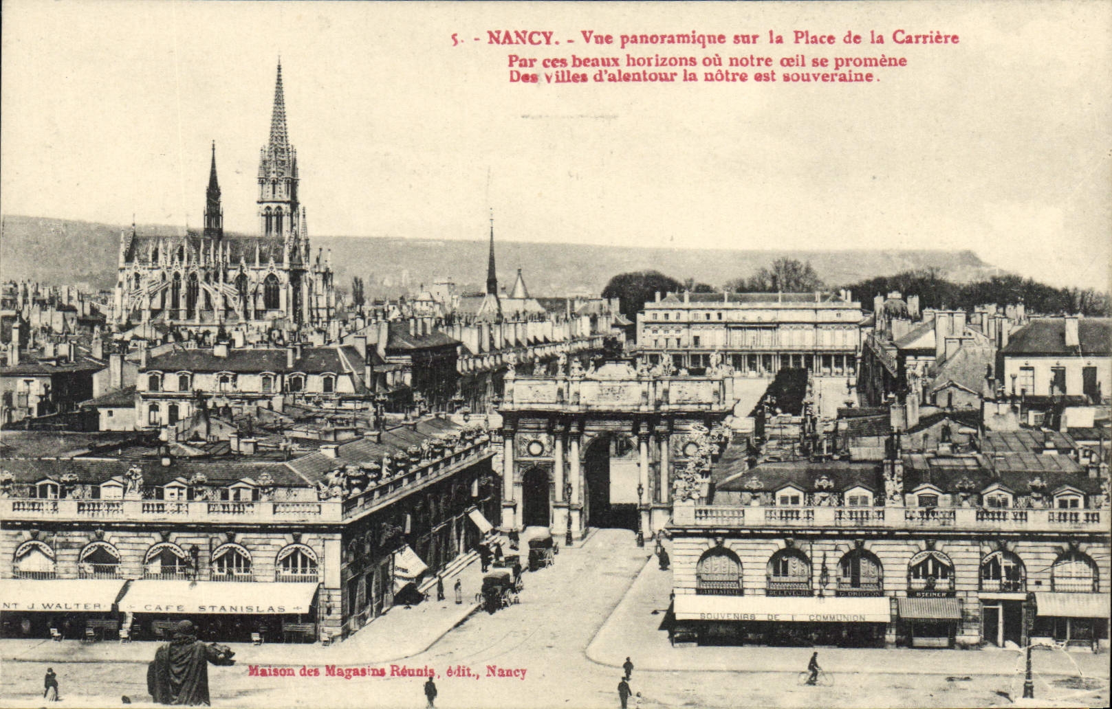 NANCY — Vue panoramique sur la Place de la Carrière — Maison des Magasins Réunis, édit., Nancy