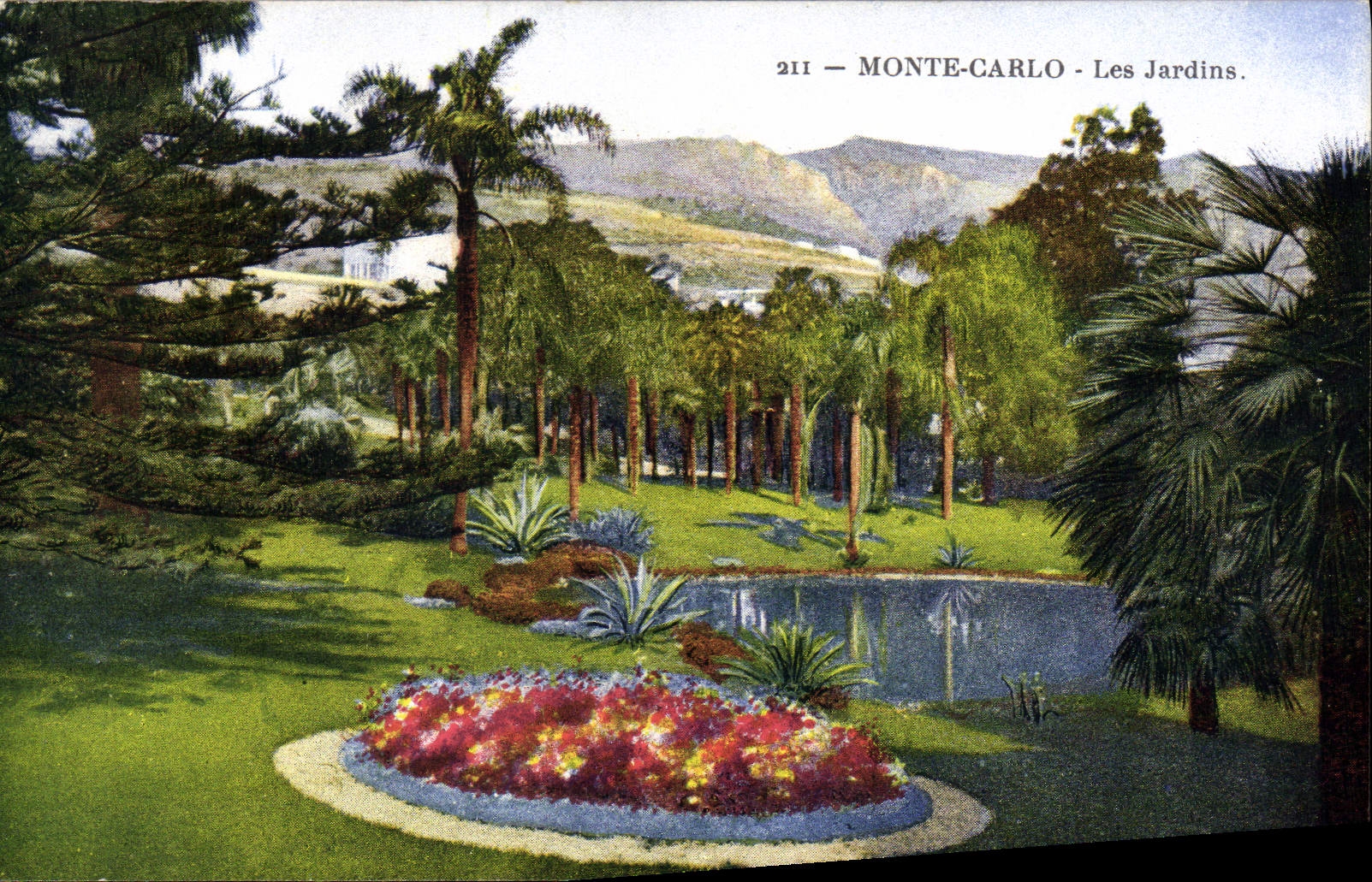 Monte-Carlo - Les Jardins — Éditeur Baylone Frères, n° 211