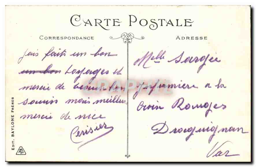 Monte-Carlo - Les Jardins — Éditeur Baylone Frères, n° 211 — Reverso