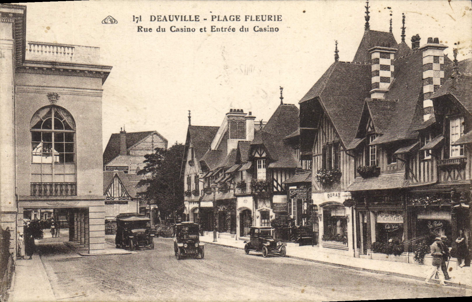Deauville - Plage Fleurie - Rue du Casino et Entrée du Casino