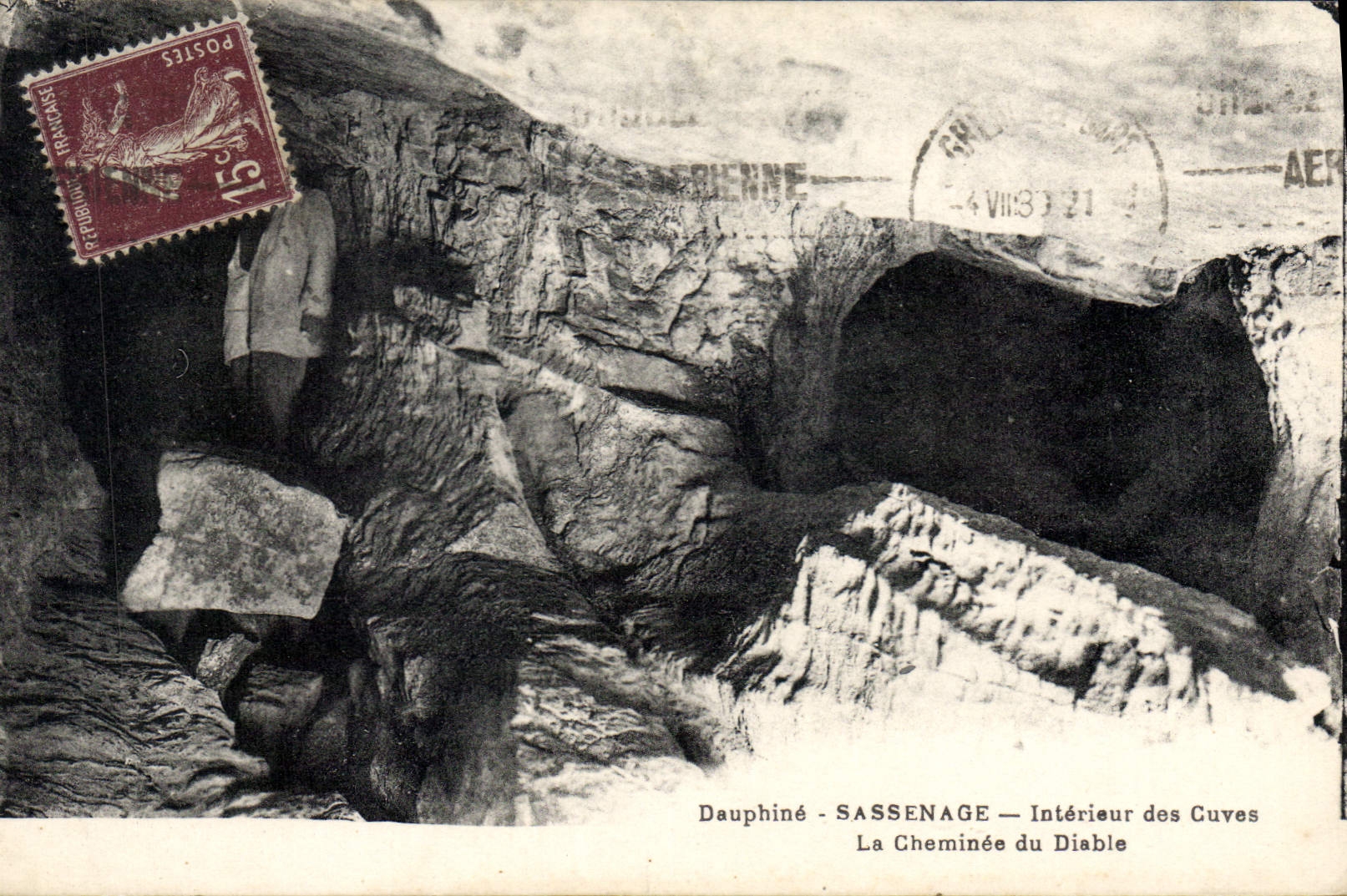 Dauphiné - Sassenage — Innenansicht der Höhlen La Cheminée du Diable