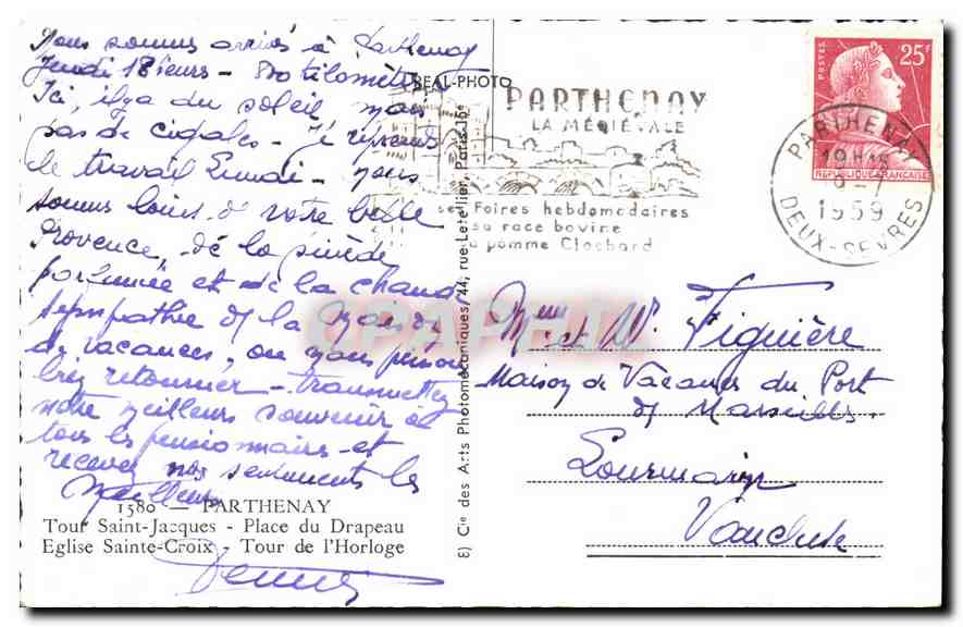 Parthenay — Souvenir — Graphphil — Back