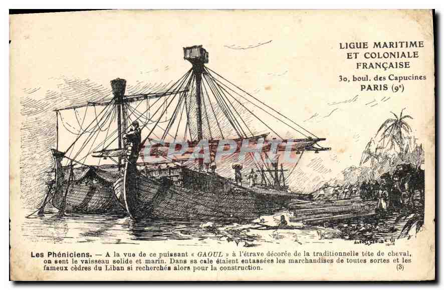 CPA Ligue Maritime et Coloniale Francaise Paris 9 a Les Pheniciens 
