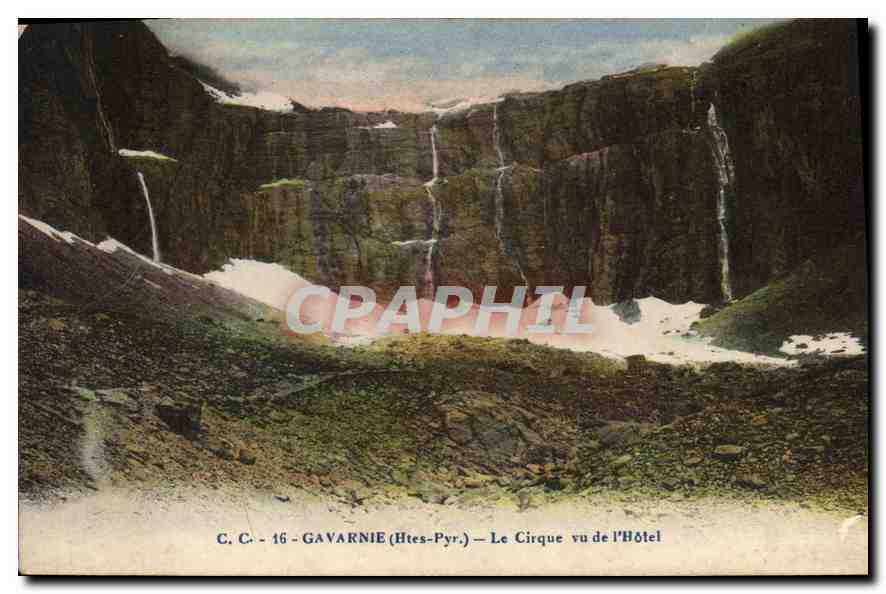 CPA Gavarnie Htes Pyr Le Cirque vu de l'Hotel 