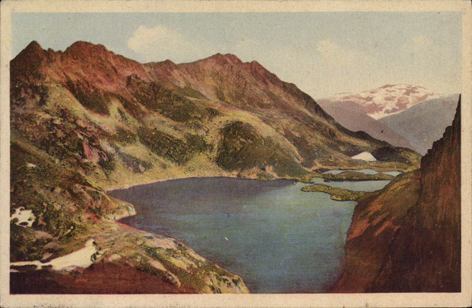 CPA Env de Luchon Les Lacs du port de Venasque 