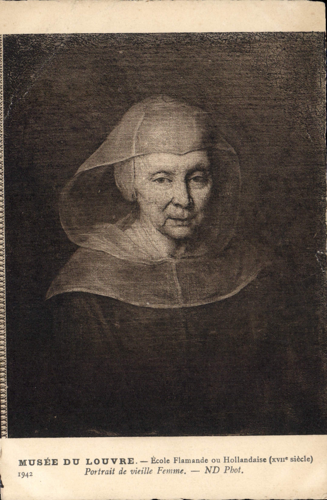 CPA Musee du Louvre Ecole Flamande ou Hollandaise XVII siecle portrait de vieille Femme 