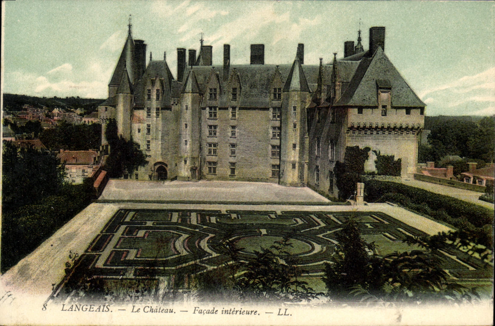 CPA Langeais Le Chateau facade interieure 