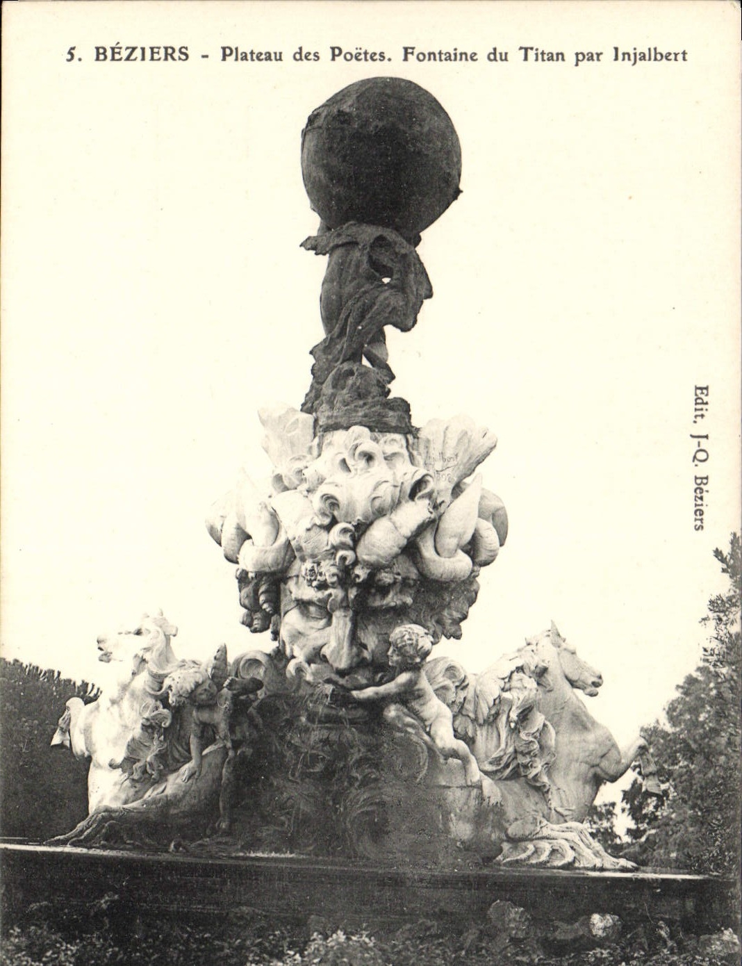 Béziers - Plateau des Poètes. Fontaine du Titan von Injalbert