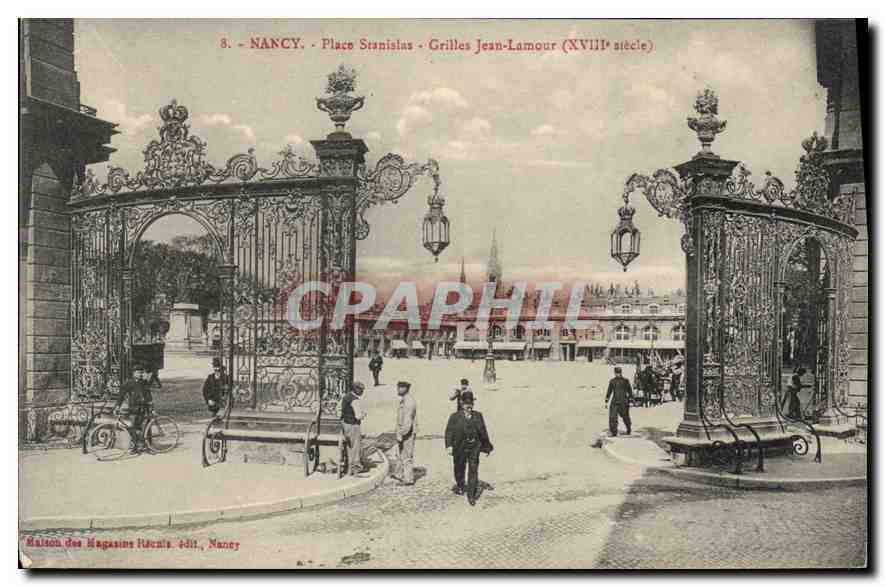 CPA Nancy Place Stanislav grilles Jean Lalour XVIII siecle 