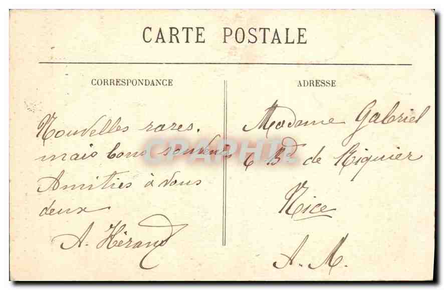 CPA Marseille N D de la Garde  — Rückseite