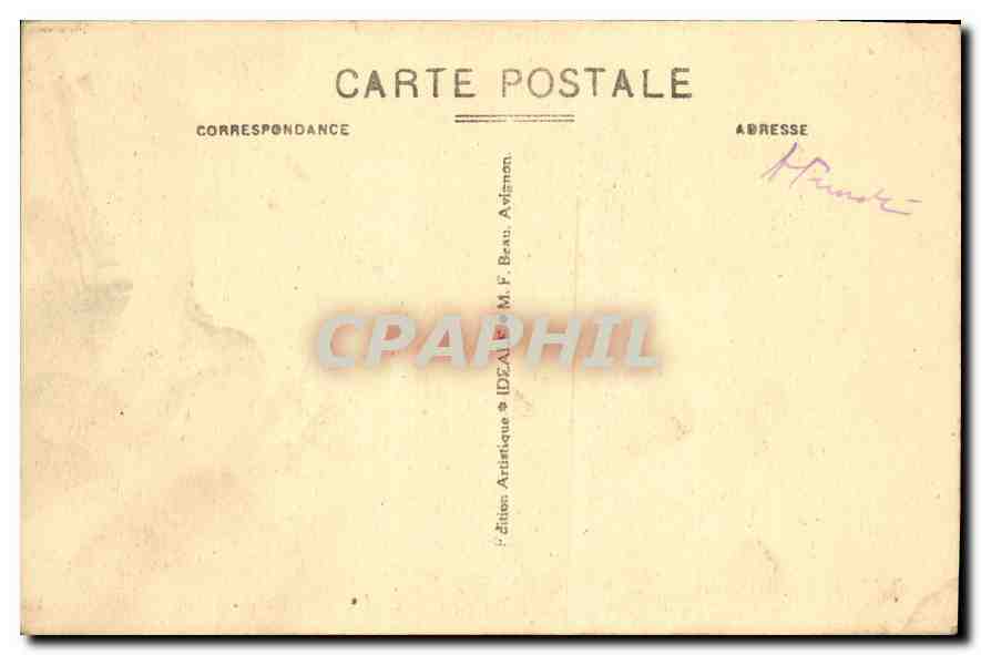 CPA Fontaine de Vaucluse Ruines du Chateau de Petrarque et des Eveques de Cavaillon Vue exterieure  — Rückseite