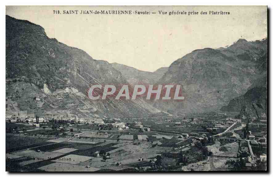 Saint-Jean-de-Maurienne (Savoie) — Vue générale prise des Platirières — Plâne, Martinelien
