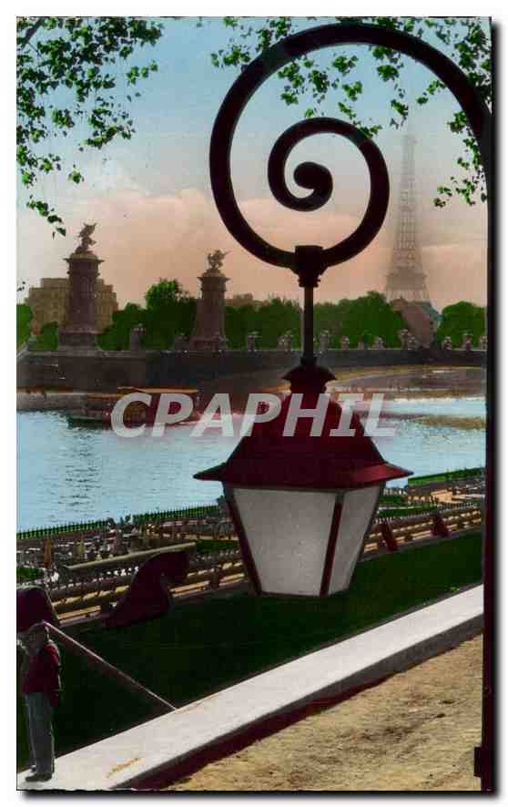 CPA Paris Pont Alexandre III et la Tour Eiffel 