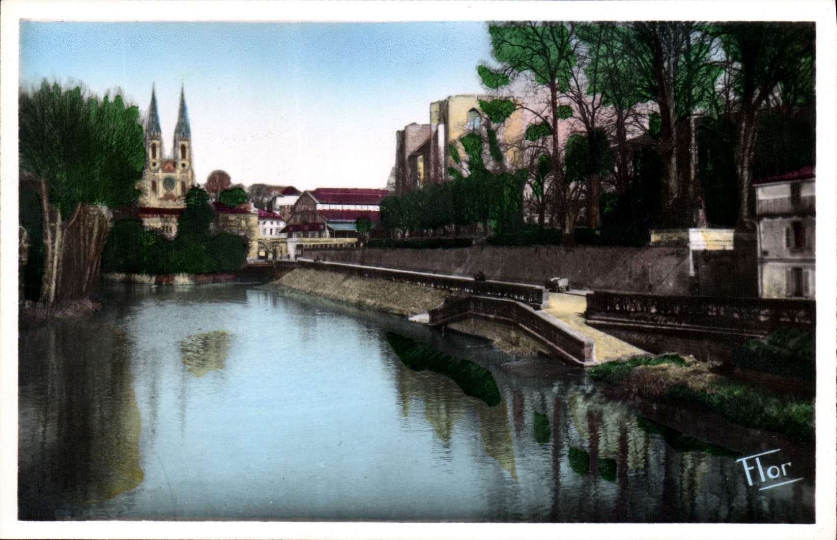 Niort (Deux-Sèvres) — La Sèvre Niortaise au pied du Donjon — Éditions Carrière
