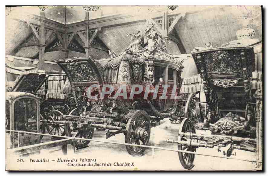 CPA Versailles Musee des Voitures Carosse du Sacre de Charles X 