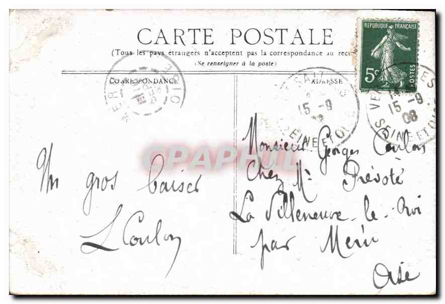 Versailles — Bassin Latone (Tapis Vert) — éditeur non identifié — Verso
