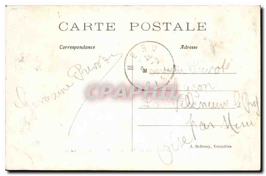 CPA Versailles Grand Trianon Bassin du Plafond  — Verso