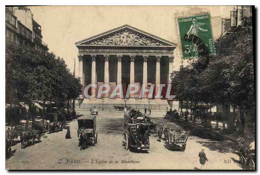 CPA Paris L'Eglise de la Madeleine 