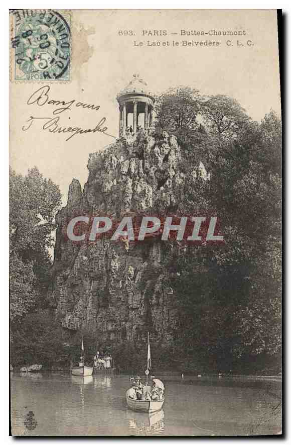 CPA Paris Buttes Chaumont Le Lac et le Belvedere 