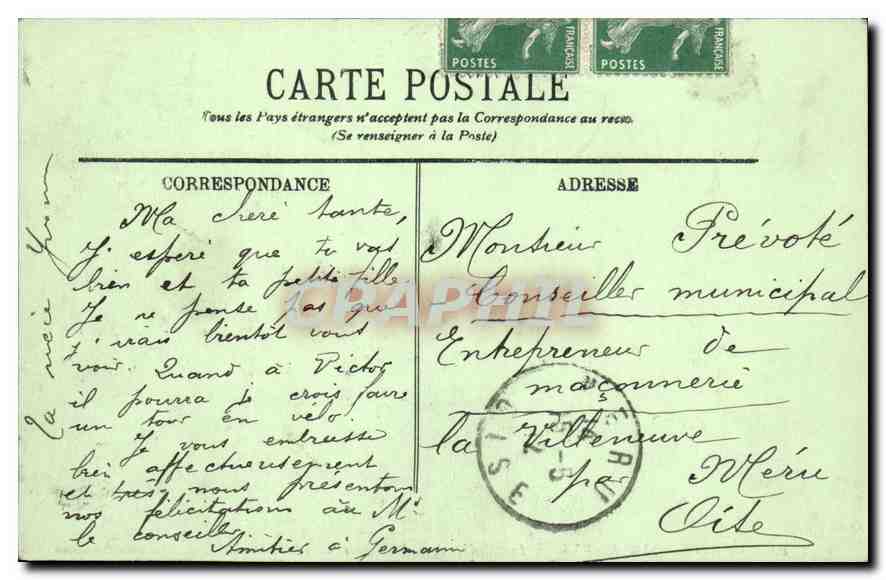 CPA Chalons sur Marne Les Jardins de la Prefecture  — Verso