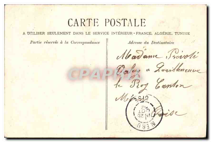 CPA Chalons sur Marne Le Palais de Justice  — Verso