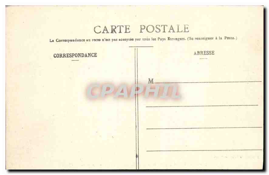 CPA Nancy Hemicycle de la Carriere Palais du Gouvernement Pepiniere  — Back